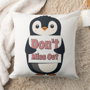 Coussin Panneau Pingouin : Ne manquez rien