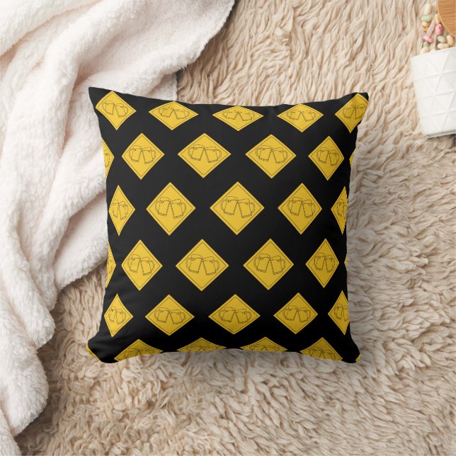 Coussin Panneau pour amateurs de bière (Couverture)