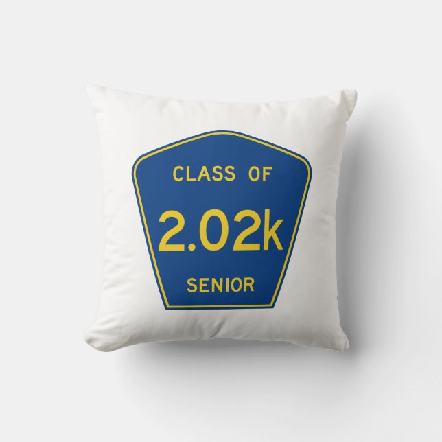 Coussin Panneau Route du comté d'origine | Classe 2020 Sen (Recto)