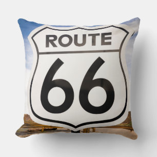 Coussin Panneau routier de l'itinéraire 66, Arizona