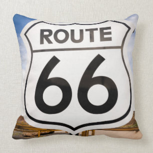Coussin Panneau routier de l'itinéraire 66, Arizona