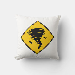 Coussin Panneau routier - Tornado