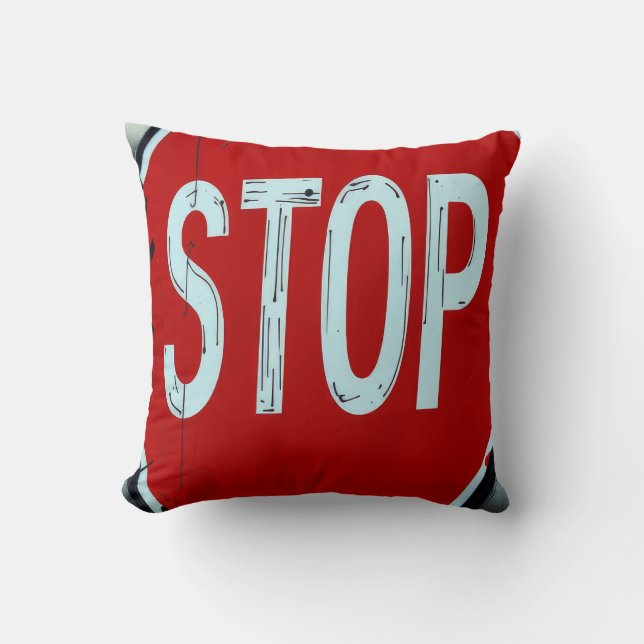 Coussin Panneau stop  (Recto)