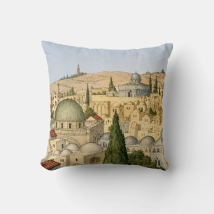 Coussin Panorama vintage de Jérusalem