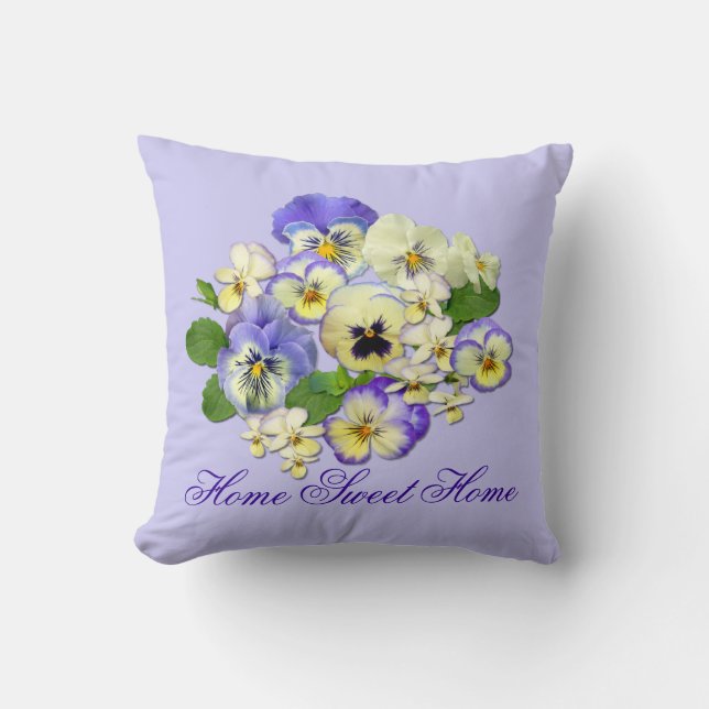 Coussin Pansies de Pastel (Recto)