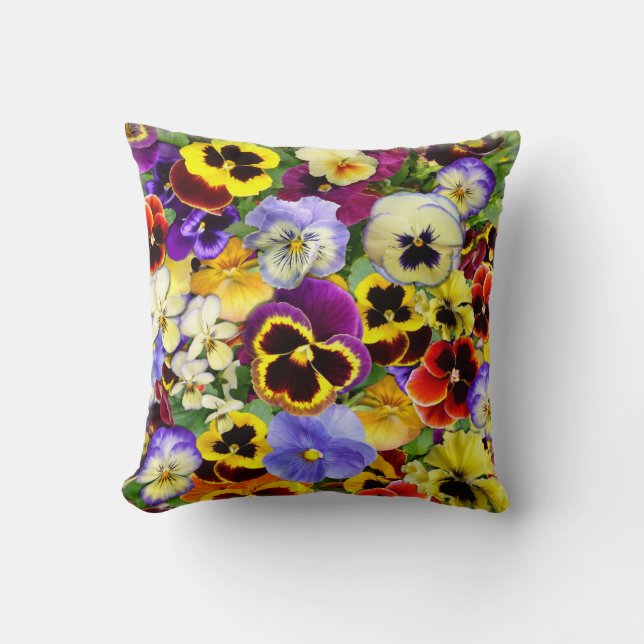 Coussin Pansies d'été ~ Coussin/Cushion (Recto)