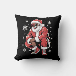 Coussin Pantalon de Noël afro-américain Xmas Afro Père Noë