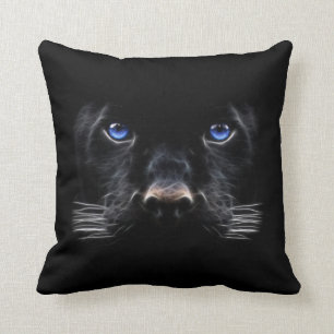 Coussin Panthère aux Yeux Bleus