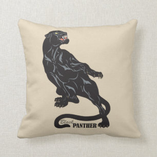 Coussin panthère noir