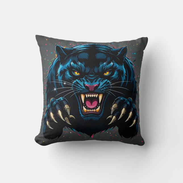 Coussin Panthère noire (Recto)