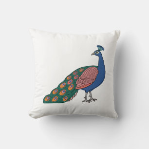 Coussin Paon humble et vif