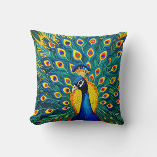 Coussin Paon Mod