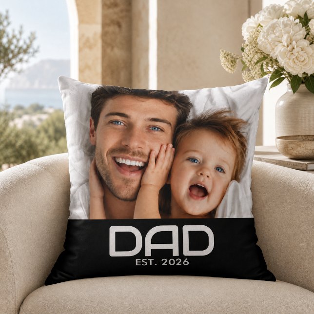 Coussin Papa a établi une photo moderne et audacieuse (Créateur téléchargé)