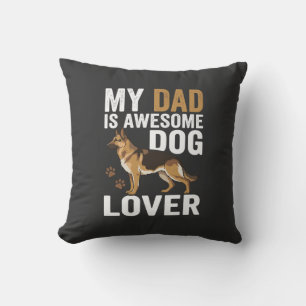 Coussin Papa amateur de chien est formidable