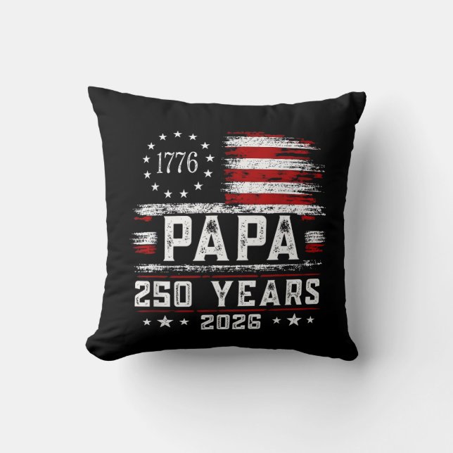Coussin Papa américain drapeau 250 ans 4 juillet Gran (Recto)