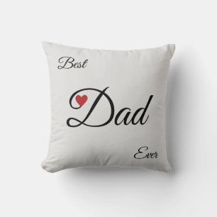 Coussin Papa au cœur moderne sur gris argenté