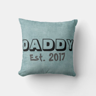 Coussin Papa avec / Personnalisable Etablir Date Jeter Ore