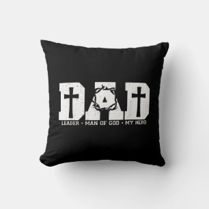 Coussin Papa bénit Croix chrétienne religieuse Papa
