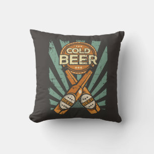 Coussin Papa Bleu Bandes bière froide