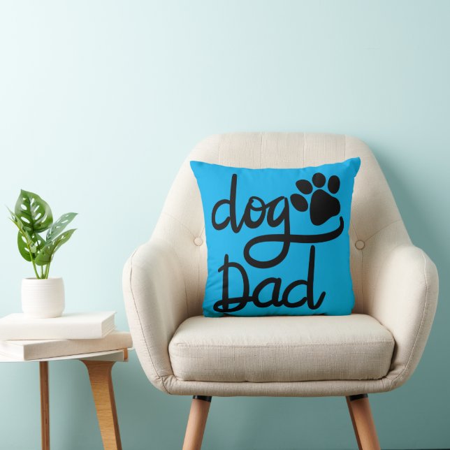 Coussin Papa Chien Drôle Empreinte de Patte de Chien (Chaise)