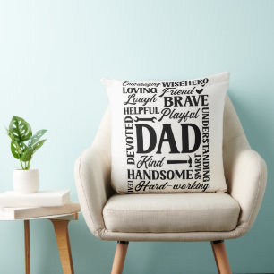 Coussin Papa classique Cadeau de fête du père