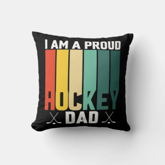 Coussin Papa de hockey fier