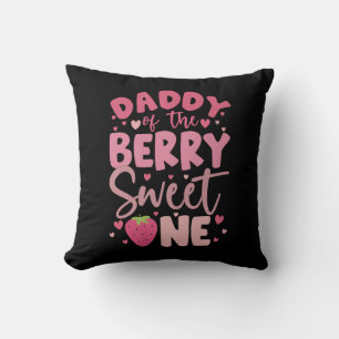 Coussin Papa de la douce fraise d'amour Anniversaire de la