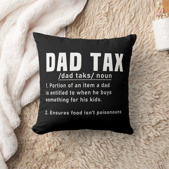 Coussin Papa Définition de l'impôt Fête des pères Drôle Pè (Couverture)