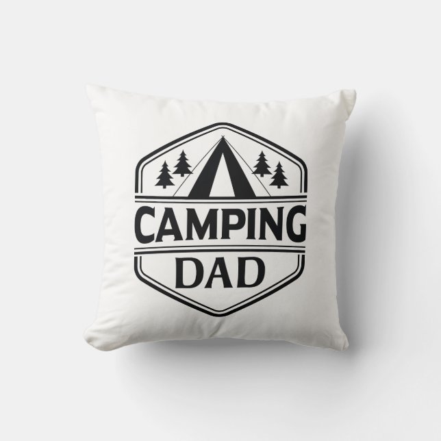 Coussin Papa du camping (Recto)