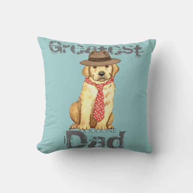 Coussin Papa du laboratoire jaune (Recto)