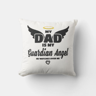 Coussin Papa Est Mon Gardien Angel Montre Sur Moi En Mémoi