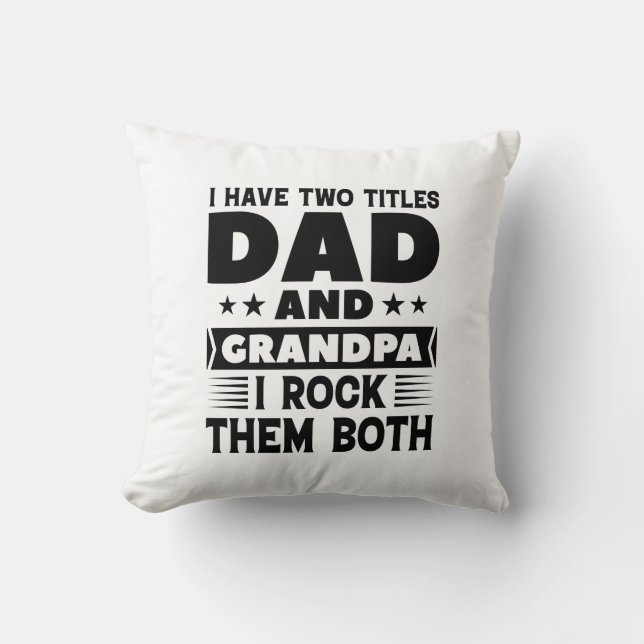 Coussin Papa et Grand-père (Recto)
