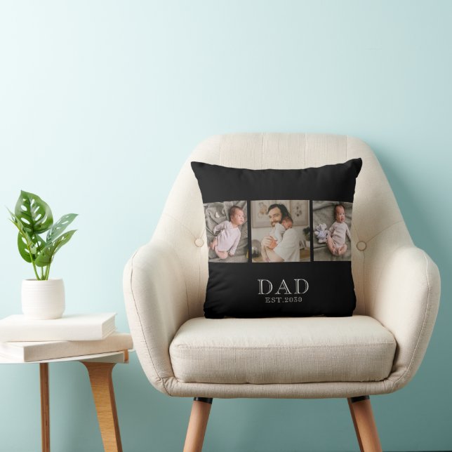 Coussin Papa Établit 3 Photo Papa Bébé (Chaise)