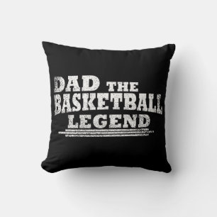 Coussin Papa la légende du basket-ball drôle cadeaux de fê