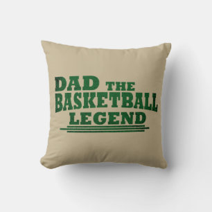 Coussin Papa la légende du basket-ball drôle cadeaux de fê