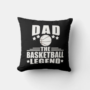 Coussin Papa la légende du basket-ball drôle cadeaux de fê