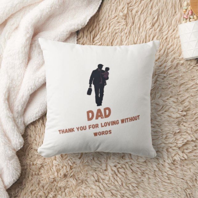 Coussin Papa, Merci d'aimer sans mots | (Couverture)