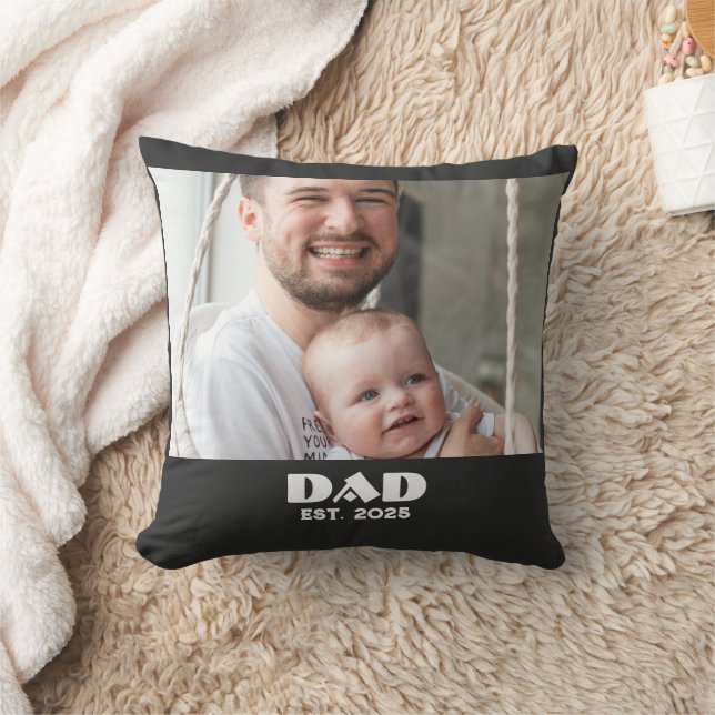 Coussin Papa Noir Blanc Établit Photo Audacieuse (Couverture)