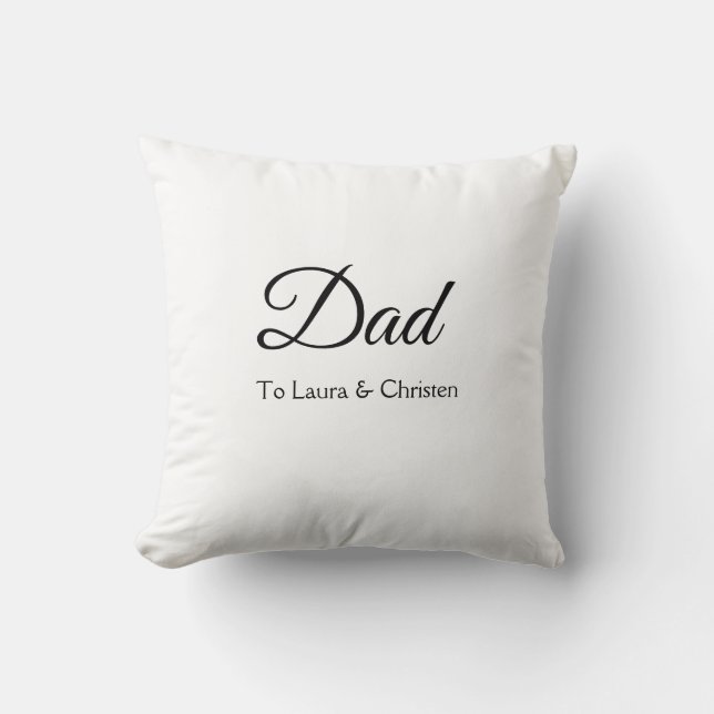 Coussin Papa papa papa ajouter nom texte fêtes des pères c (Recto)