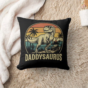 Coussin Papa Trex Dinosaure Papasaurus Rétro Fête des Père
