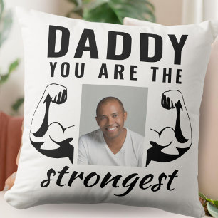 Coussin Papa, tu es le père le plus fort et le plus drôle