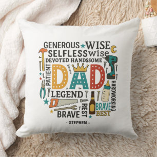 Coussin Papa - Un hommage à la force, l'amour et la dévoti