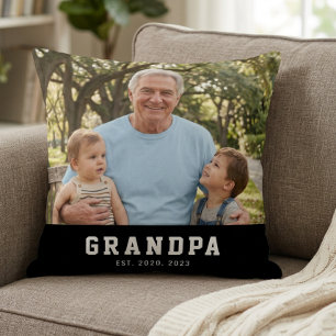 Coussin Papapa a Fondé une Photo Moderne Gras Blanc
