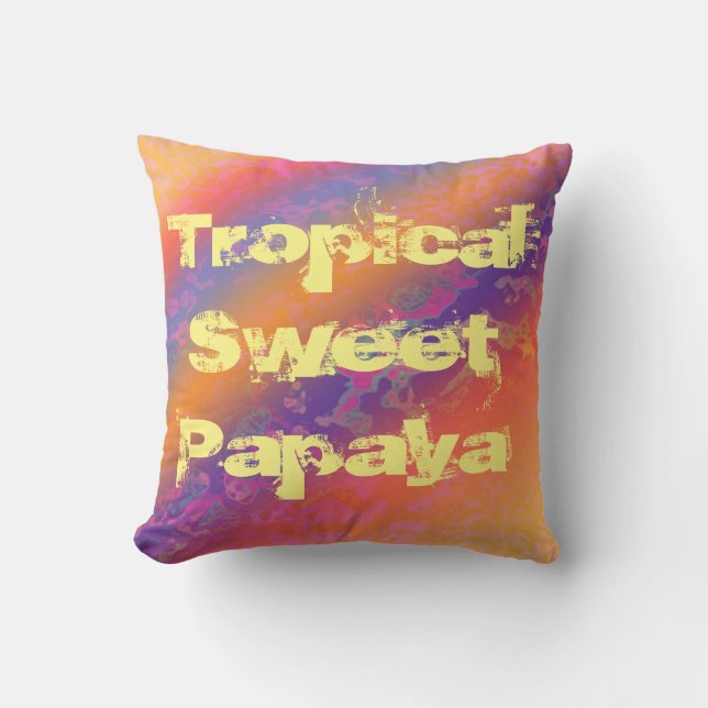 Coussin Papaye douce tropicale (Recto)