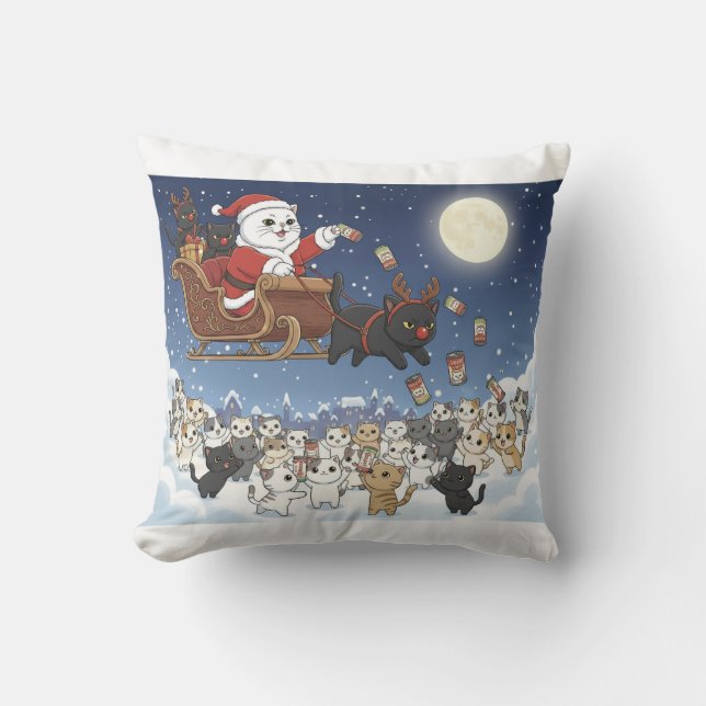 Coussin Paper&Pukku Merry Christmas! Throw Pillow (Recto)