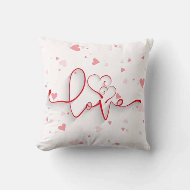 Coussin Papercut Amour et Coeurs (Recto)