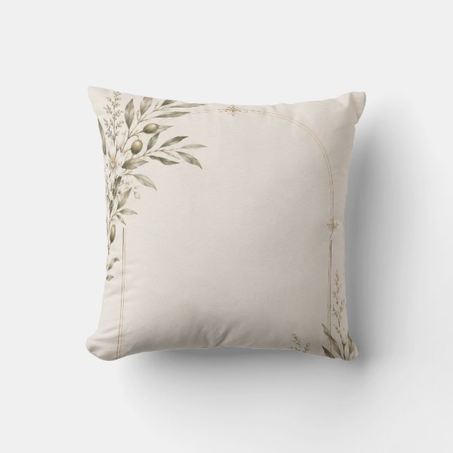 Coussin Papeterie de mariage romantique au vignoble  (Recto)