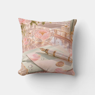Coussin Papeterie Nature morte Blush Peony Pearl