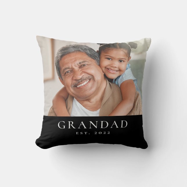 Coussin Papi a établi la photo moderne (Recto)