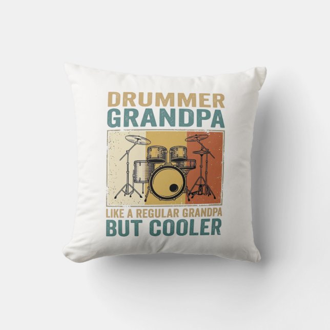 Coussin Papi Batteur Comme un Papi Normal Mais Plus Cool  (Recto)